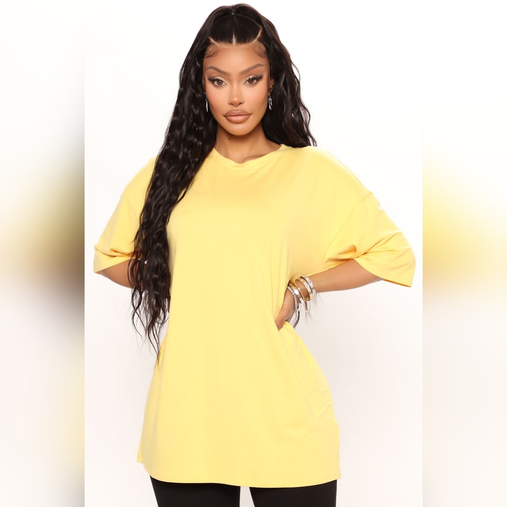 Bright Yellow Oversized Top
